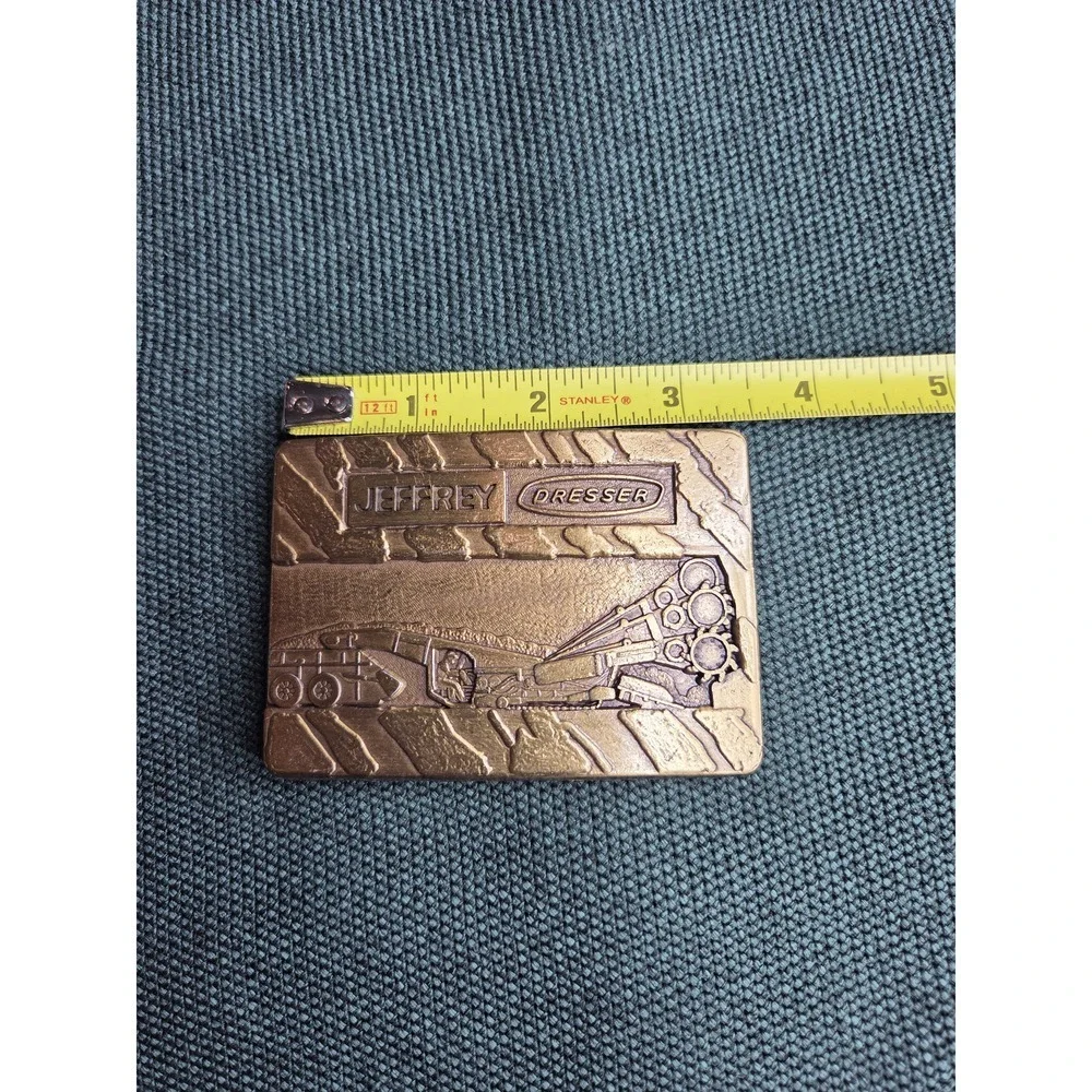 Vintage Jeffrey Dresser Machinery Solid Brass Industrial Belt Buckle